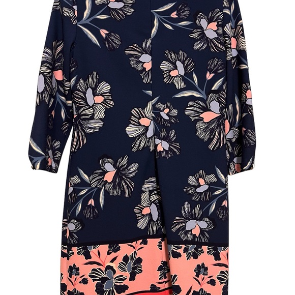 Vince Camuto Sheath Dress Blue Floral - Picture 3 of 5